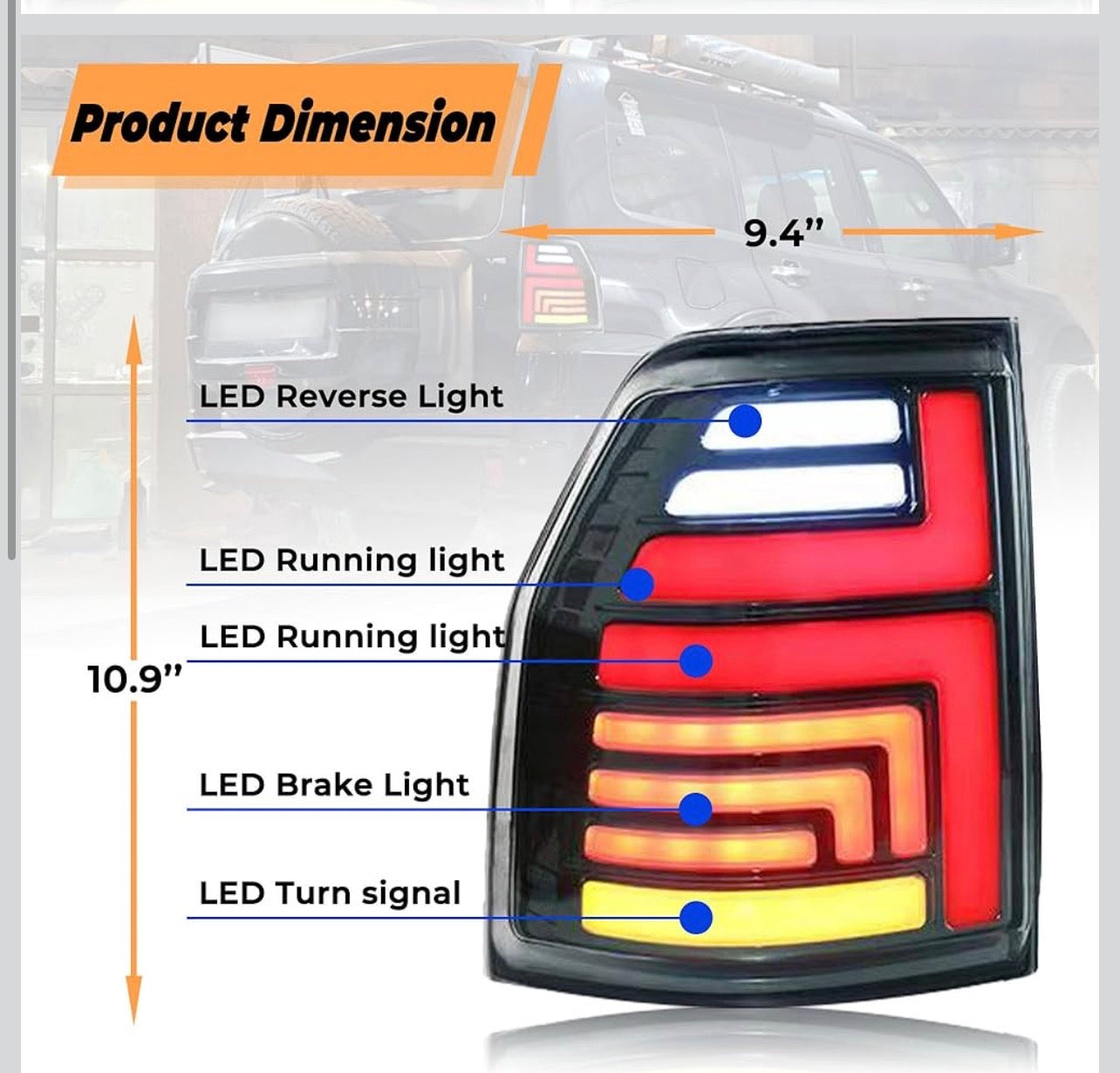 Pajero 9-20
Tail lamp
Smoke