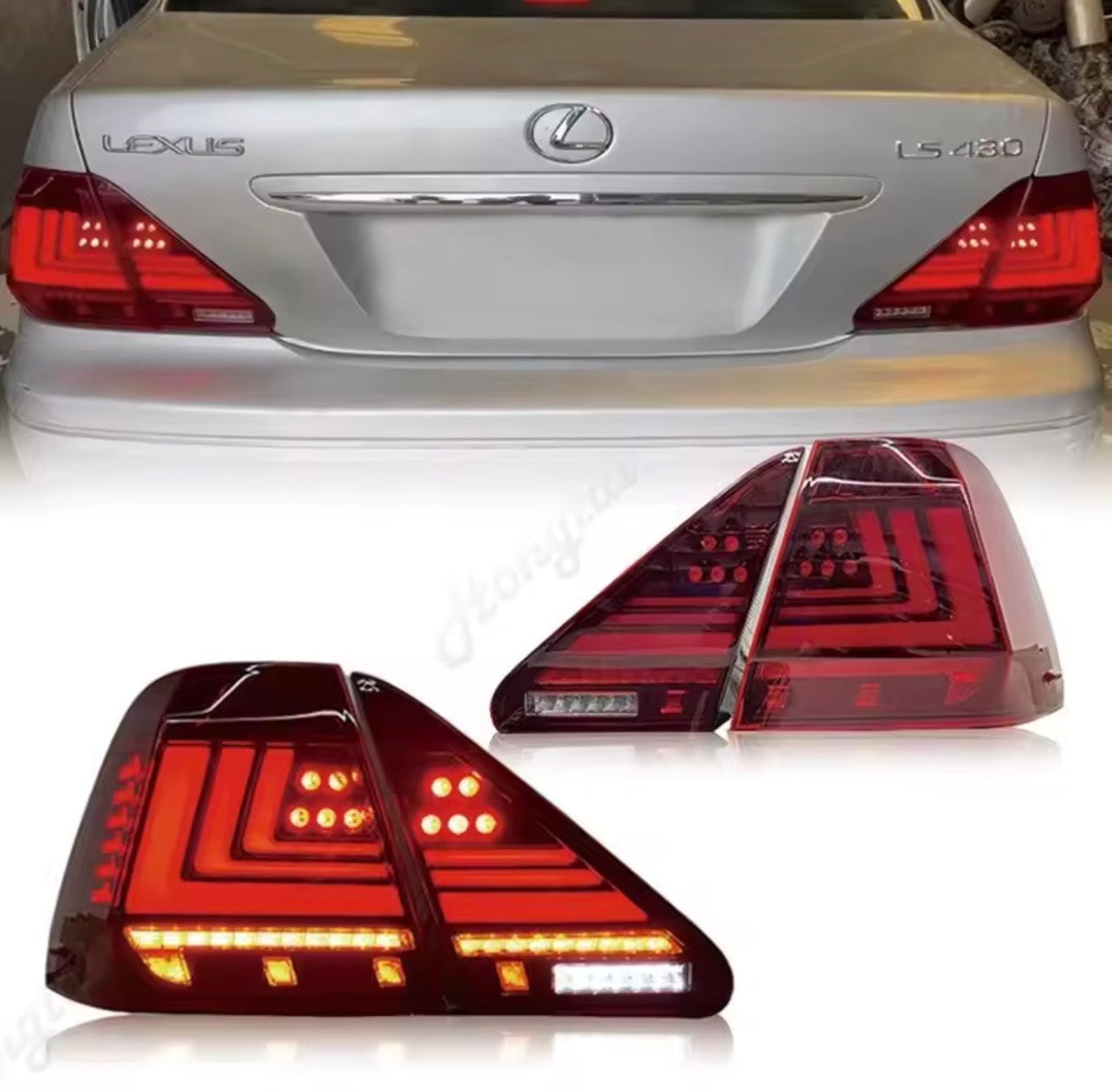 أضواء خلفية LED لكزس LS430 2001 2002 2003 2005 2004 2006 لمبة خلفية ديناميكية القيادة