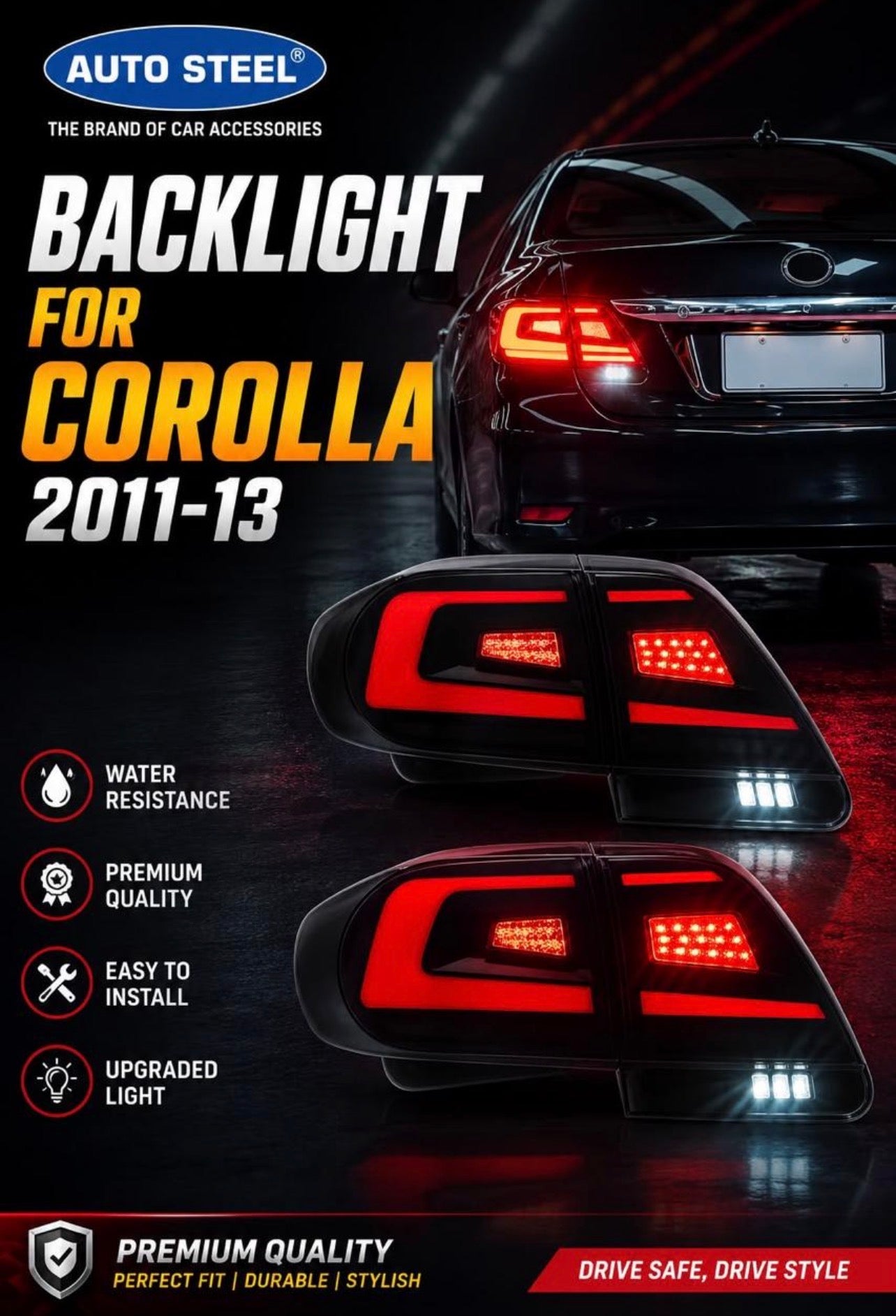 BACKLIGHT FOR COROLLA
2011-13